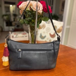 Navy leather Tignanello bag